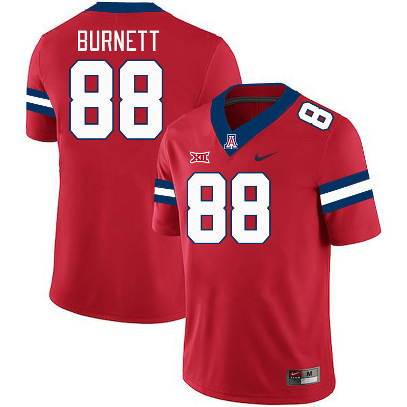 Men #88 Keyan Burnett Arizona Wildcats Big 12 Conference College Football Jerseys Stitched-Red